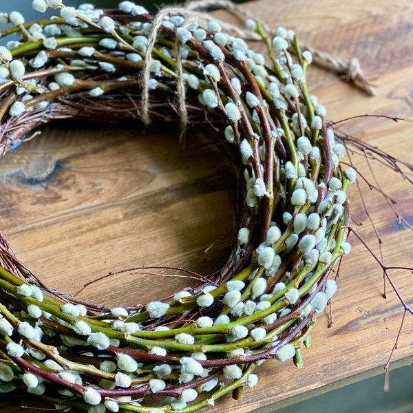 Handmade Catkins || Pussy Willow Birch Wreath