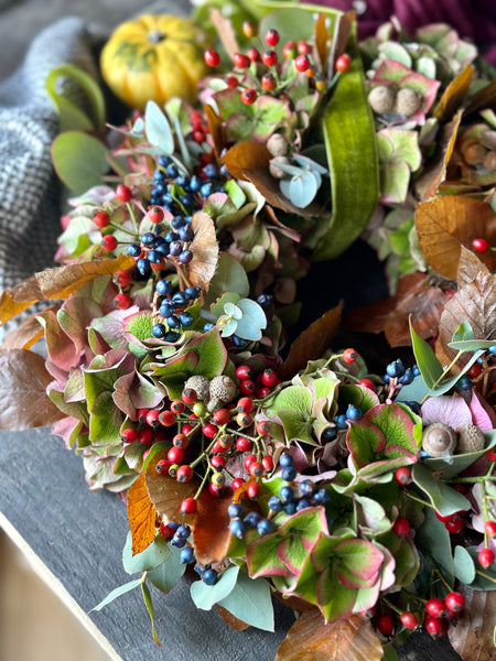 Autumn Leaf & Berry Wreath