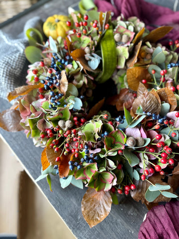 Autumn Leaf & Berry Wreath