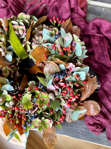 Autumn Leaf & Berry Wreath