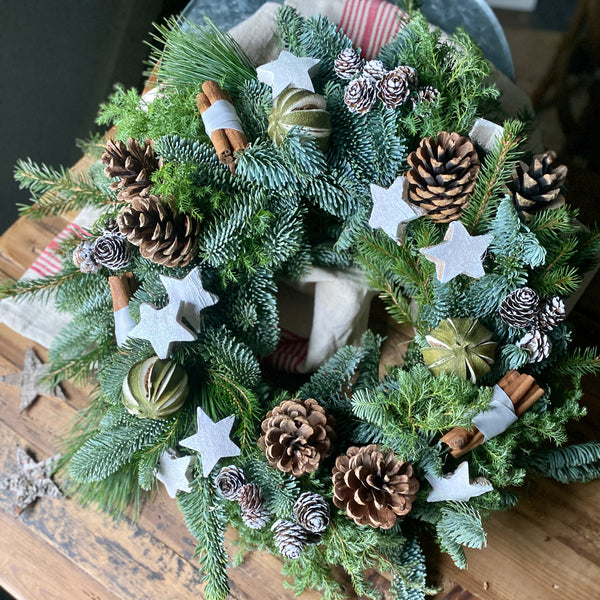 White Frosty Christmas Wreath