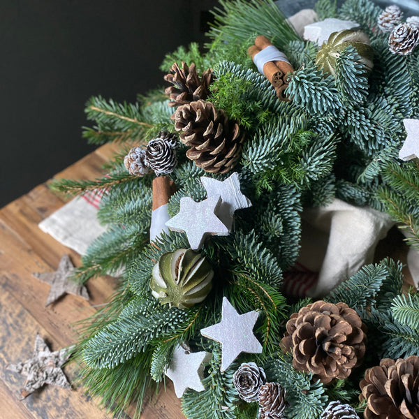 White Frosty Christmas Wreath