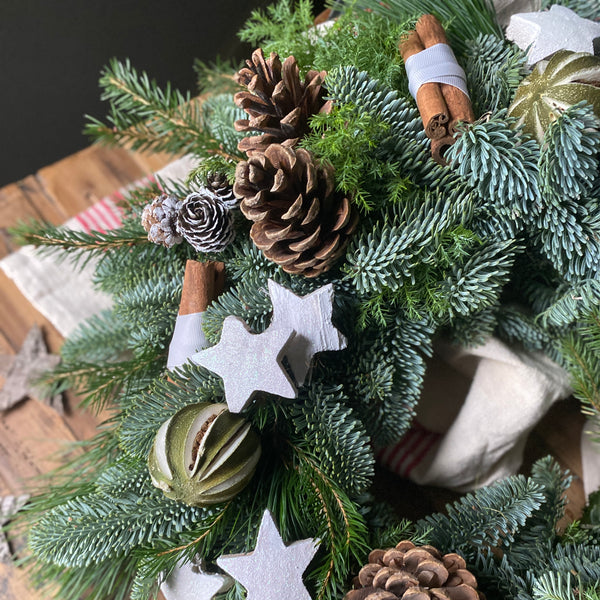 White Frosty Christmas Wreath