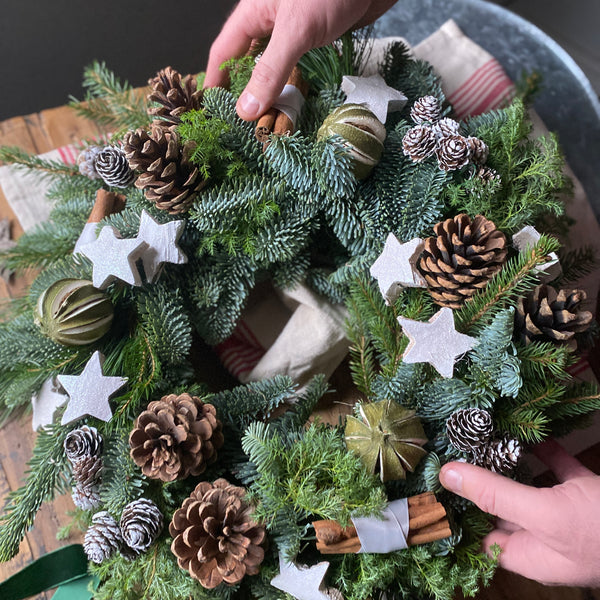 White Frosty Christmas Wreath