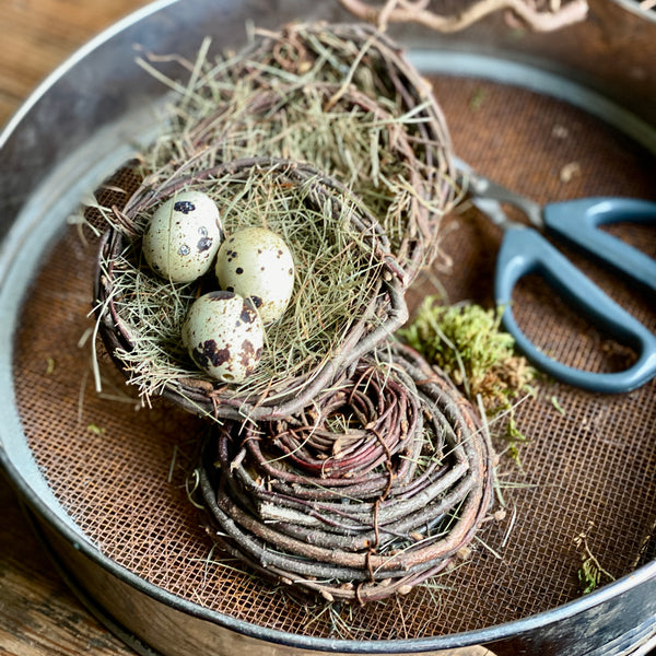 Handmade Birch Birds Nest - Set of Two