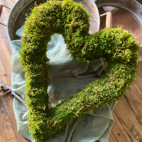 Moss Heart Wreath Hanging