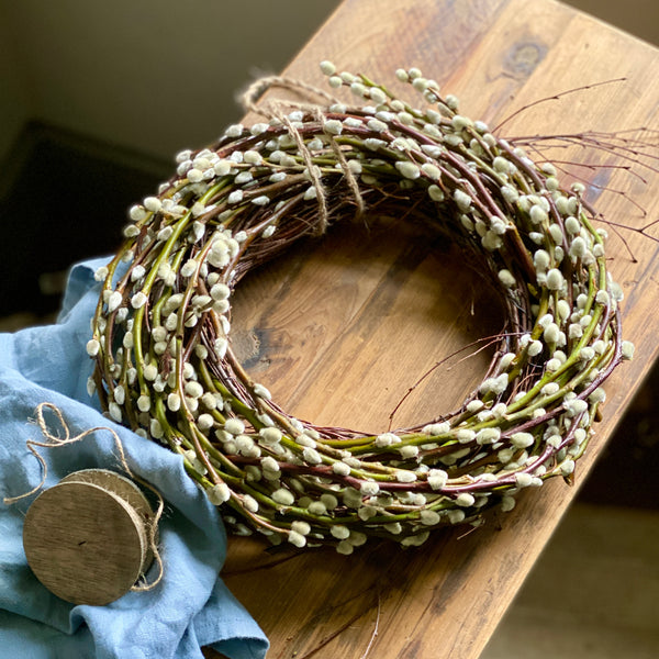 Handmade Catkins || Pussy Willow Birch Wreath